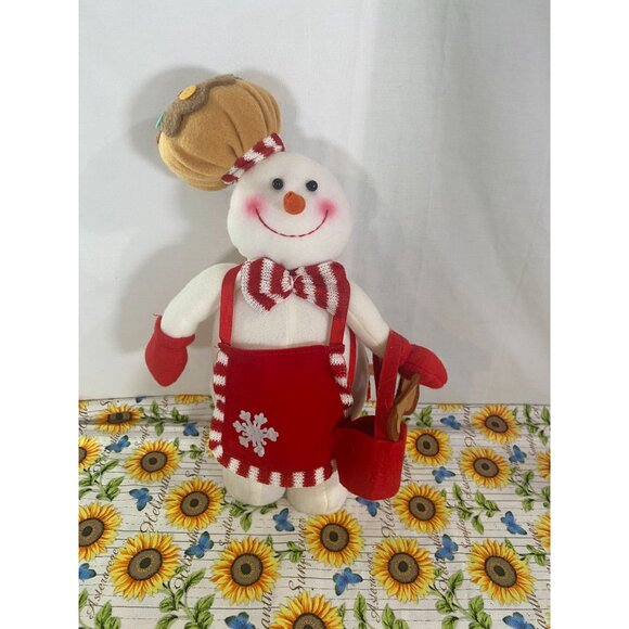 Baking Snowman with Muffin Hat Apron & Basket Plush - Picture 4 of 4